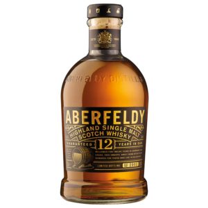Bottle of Aberfeldy 12 year old single malt scotch whisky