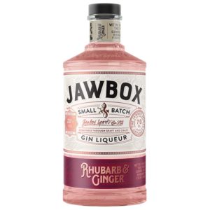 Bottle of Jawbox Rhubarb and Ginger Gin Liqueur