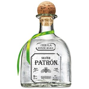 Bottle of Patron Silver Tequila